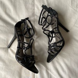 GUESS black strappy sandal heels